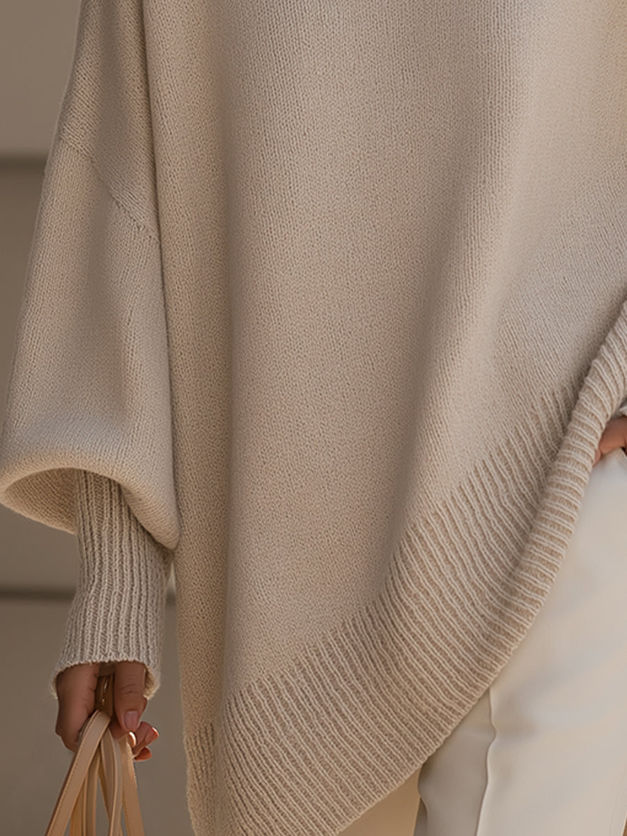 Women's Knit Sweater – Soft Flowy Oversized Pullover Top