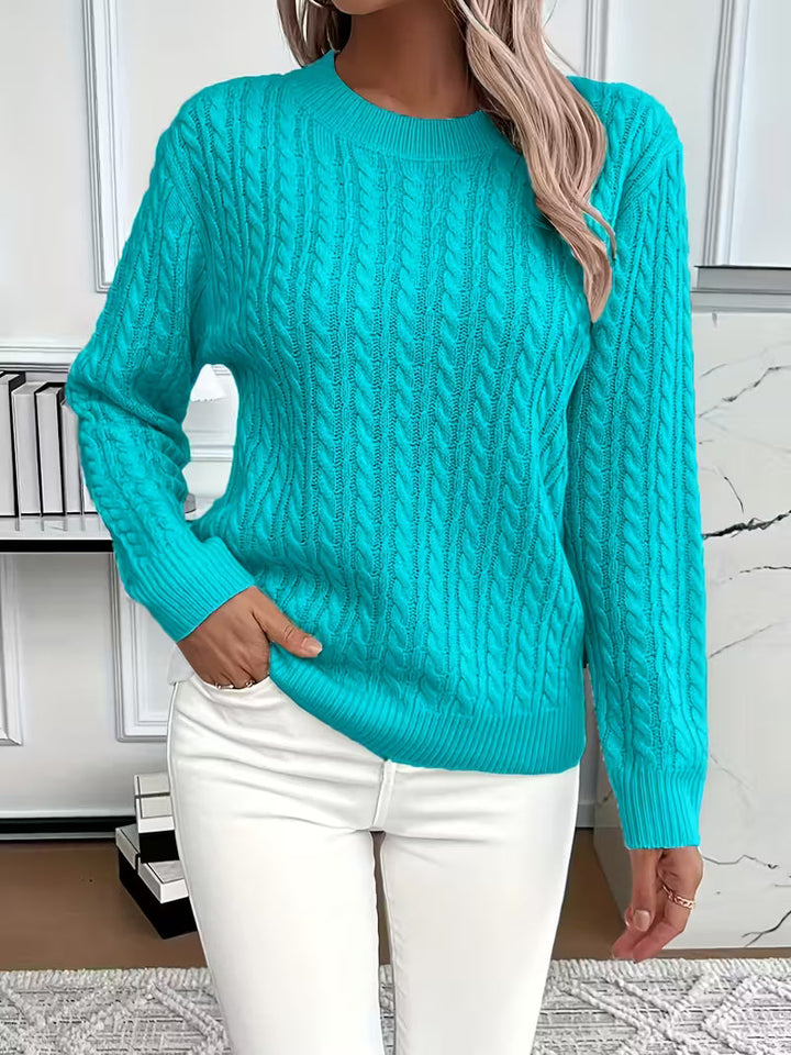 Women's Minimalist Sweater – Soft Knit Layering Pullover Top