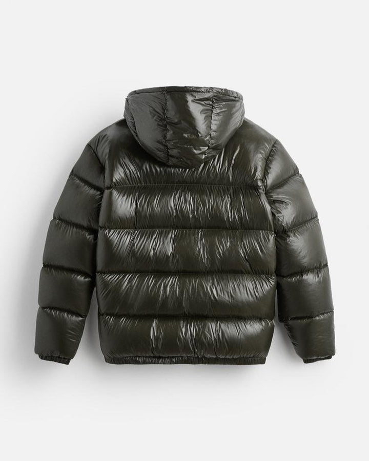 Women's Glossy Puffer Jacket – Shiny Insulated Warm Winter Coat