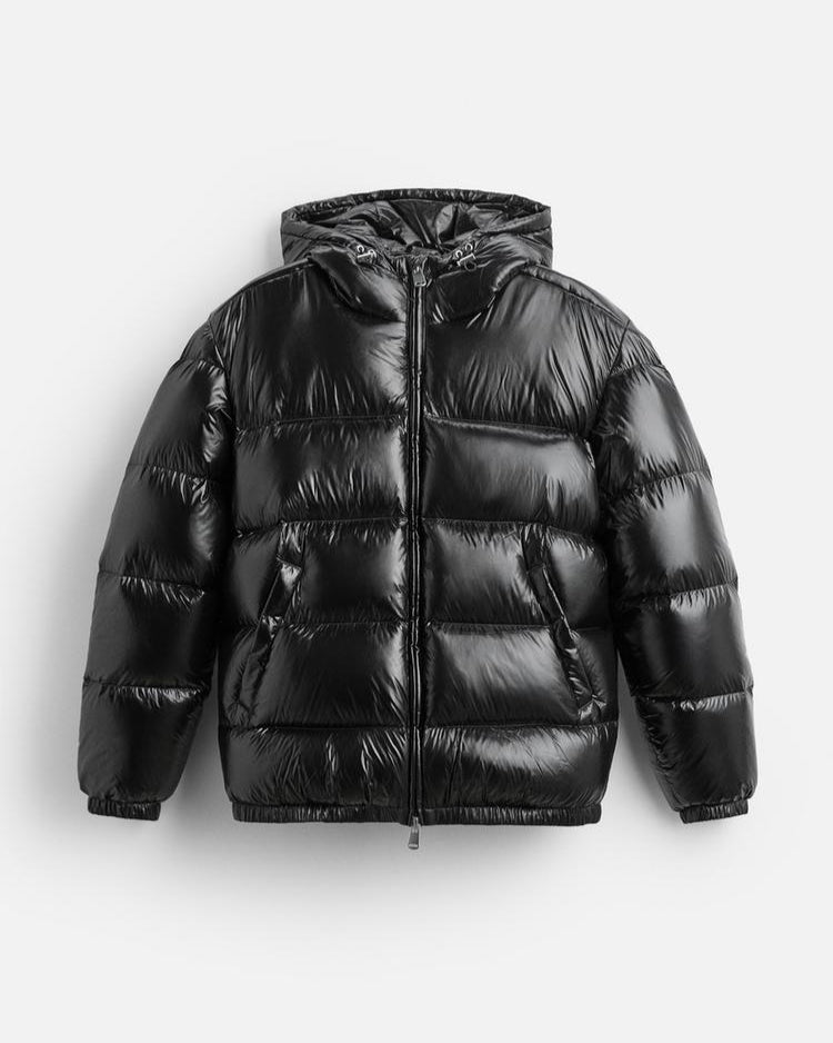 Women's Glossy Puffer Jacket – Shiny Insulated Warm Winter Coat