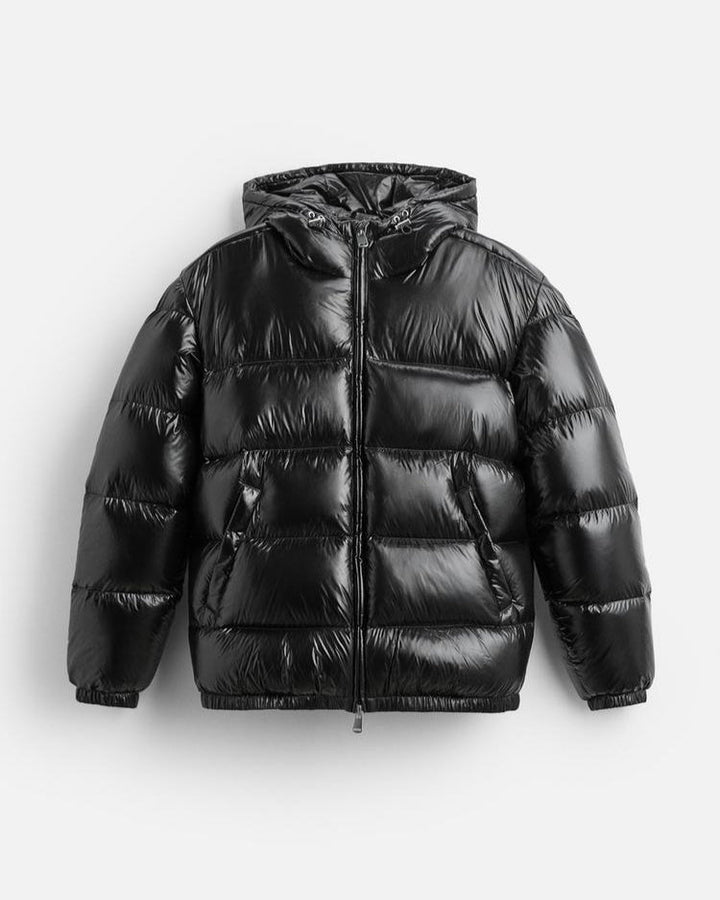 Women's Glossy Puffer Jacket – Shiny Insulated Warm Winter Coat