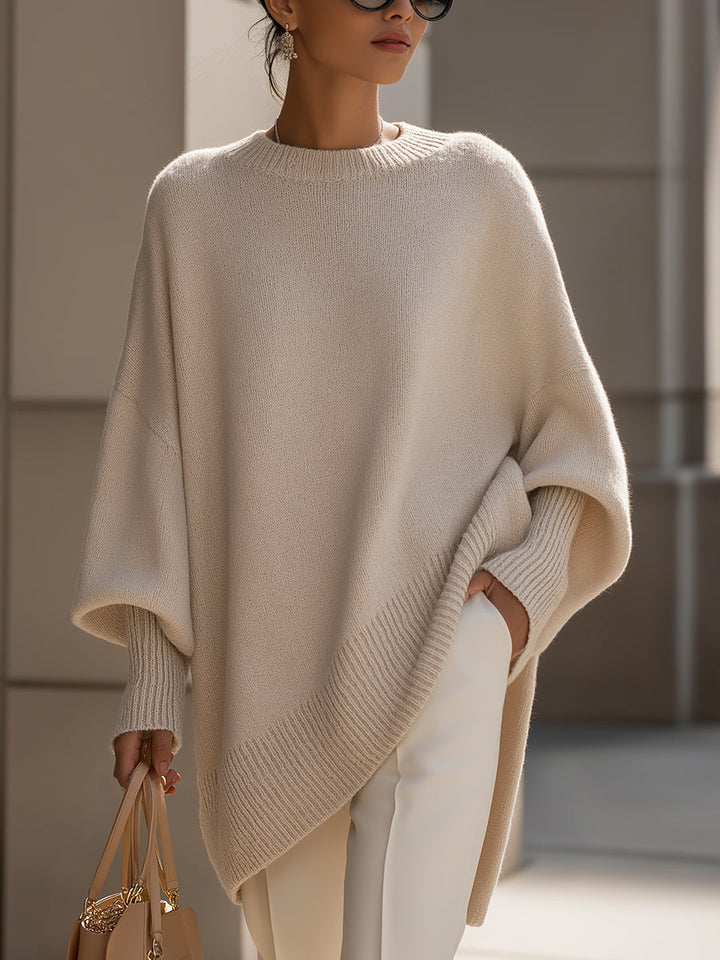 Women's Knit Sweater – Soft Flowy Oversized Pullover Top