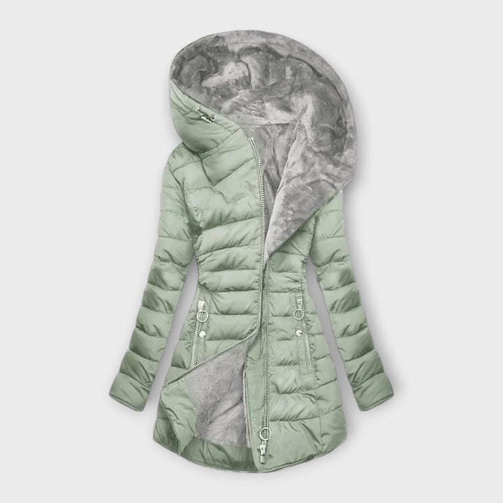 Women's Winter Jacket – Warm Tailored Zip Coat with Pockets