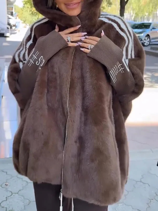 Women's Oversized Puffer Jacket – Plush Warm Hooded Winter Coat