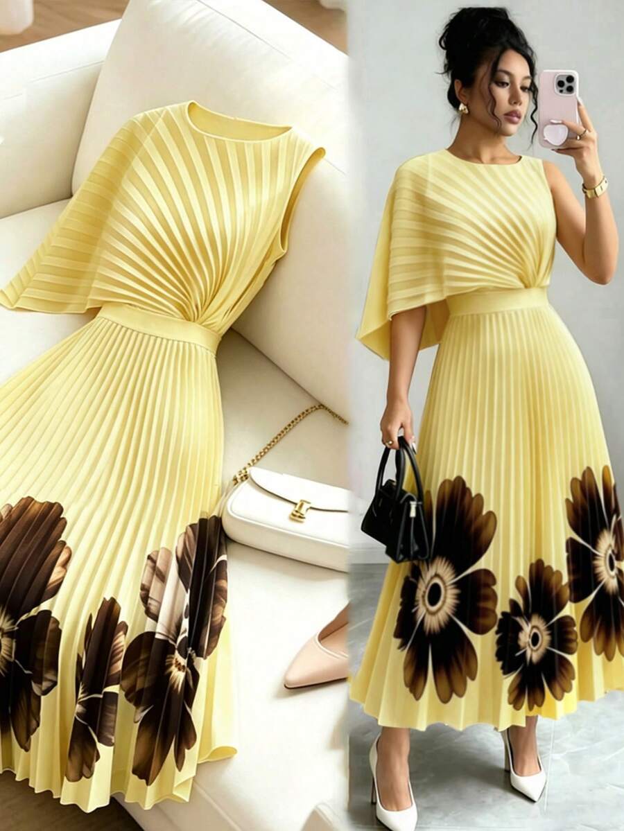 Celeste | Pleated Midi Dress