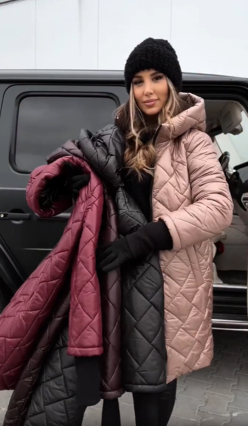 Women's Quilted Jacket – Lightweight Hooded Fitted Winter Coat