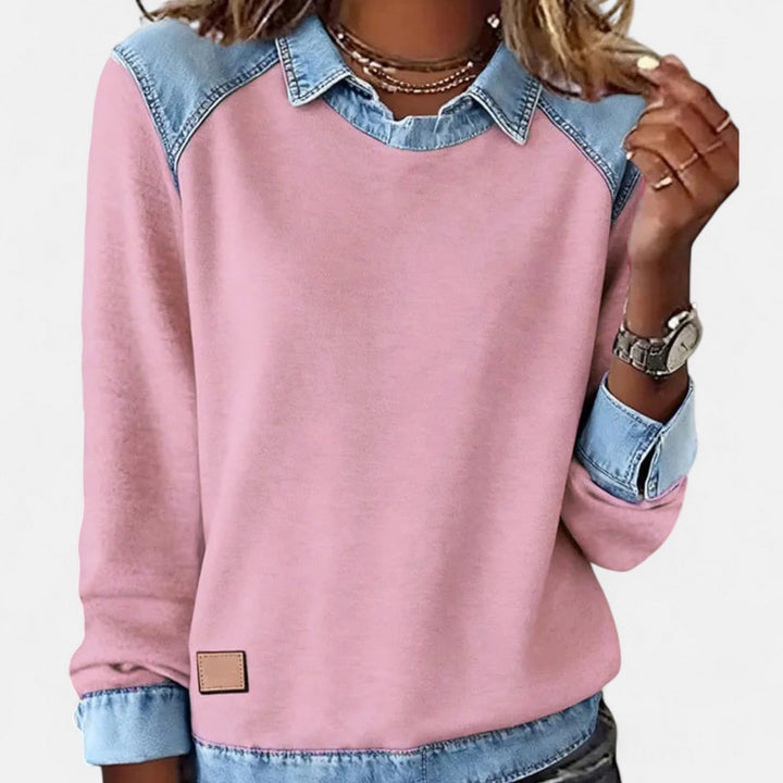 Women's Collared Sweater – Long Sleeve Regular Fit Knit Top