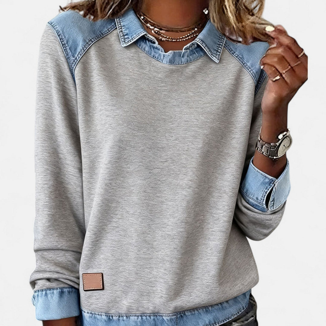 Women's Collared Sweater – Long Sleeve Regular Fit Knit Top