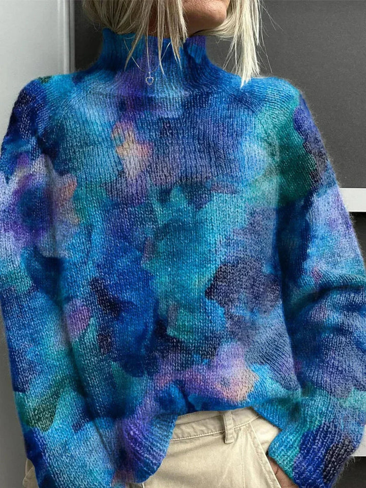 Women's Ribbed Sweater – Loose Fit Warm Knit Winter Pullover