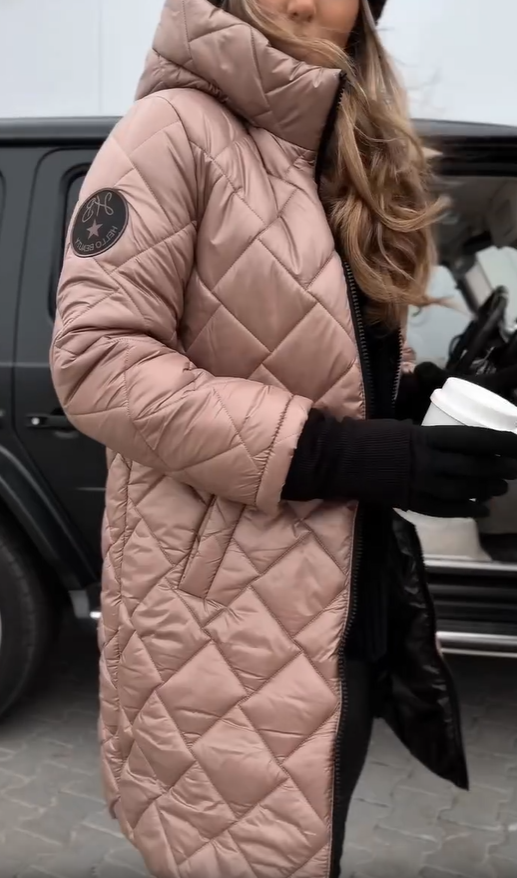 Women's Quilted Jacket – Lightweight Hooded Fitted Winter Coat