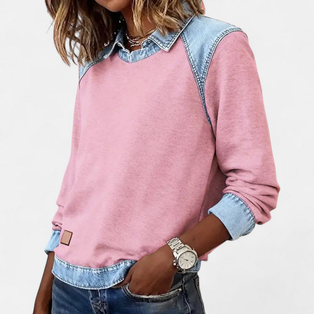 Women's Collared Sweater – Long Sleeve Regular Fit Knit Top
