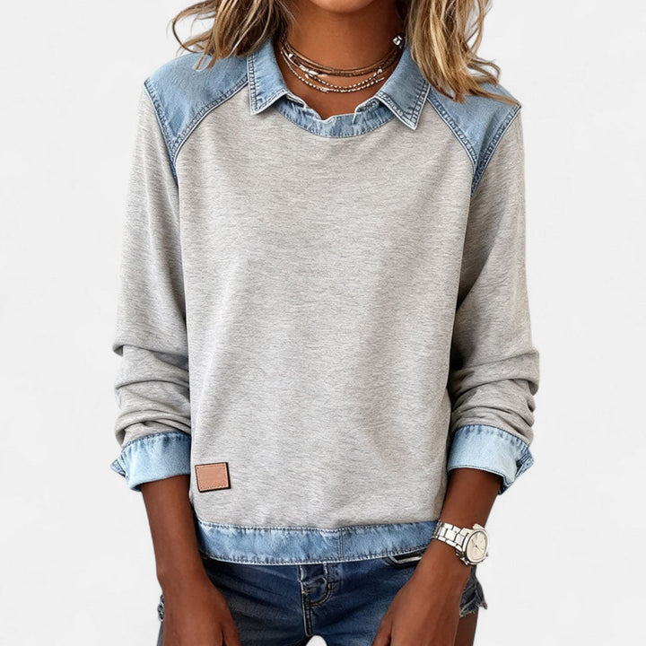 Women's Collared Sweater – Long Sleeve Regular Fit Knit Top