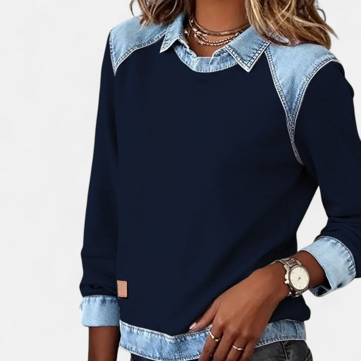 Women's Collared Sweater – Long Sleeve Regular Fit Knit Top
