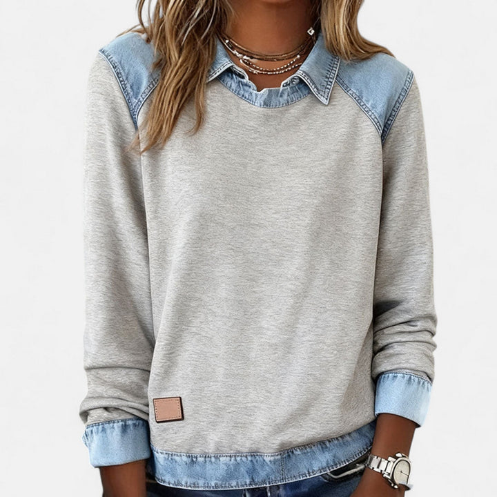 Women's Collared Sweater – Long Sleeve Regular Fit Knit Top
