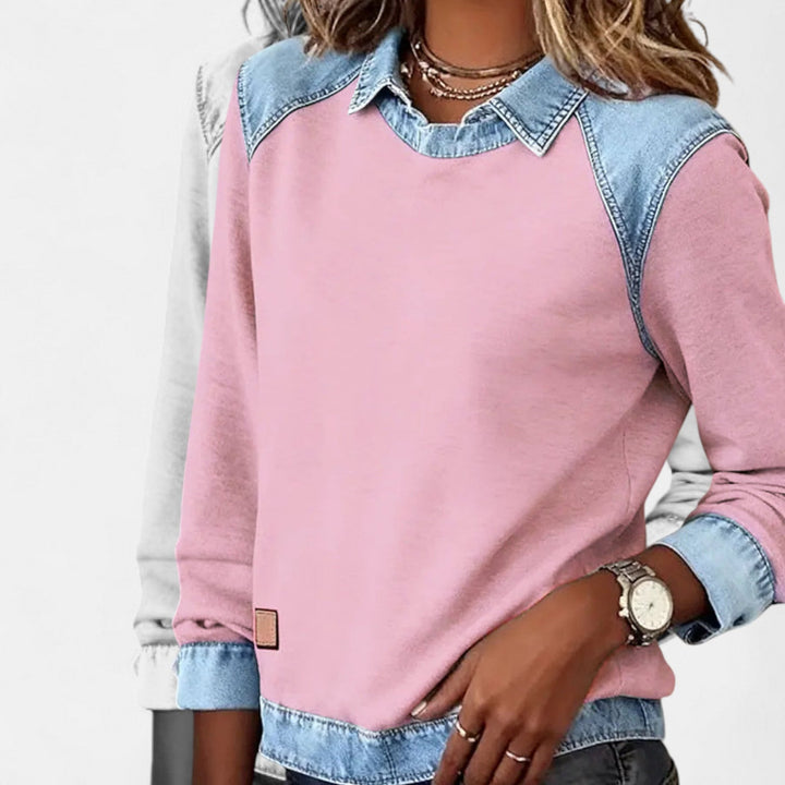 Women's Collared Sweater – Long Sleeve Regular Fit Knit Top