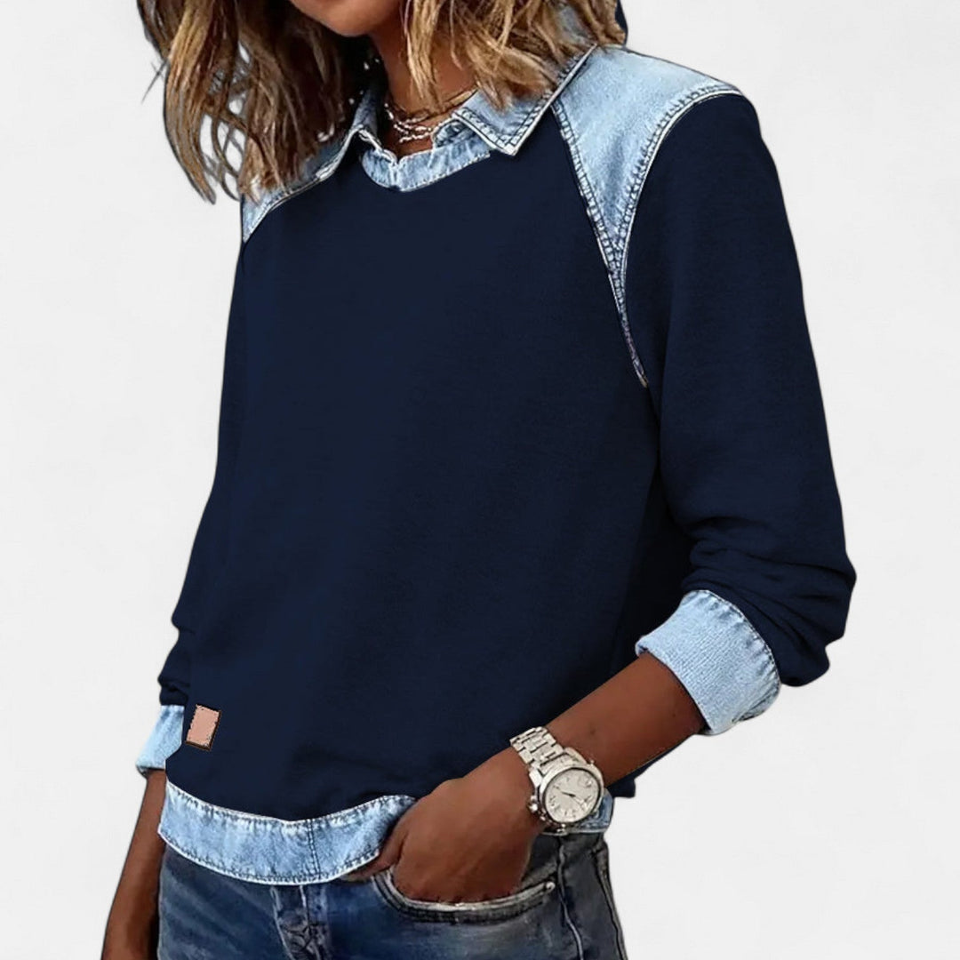 Women's Collared Sweater – Long Sleeve Regular Fit Knit Top