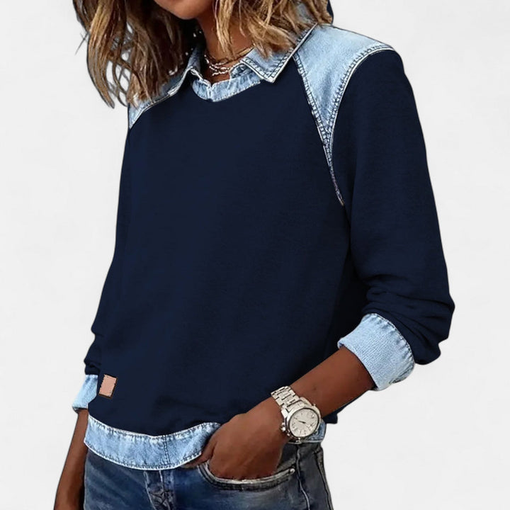 Women's Collared Sweater – Long Sleeve Regular Fit Knit Top