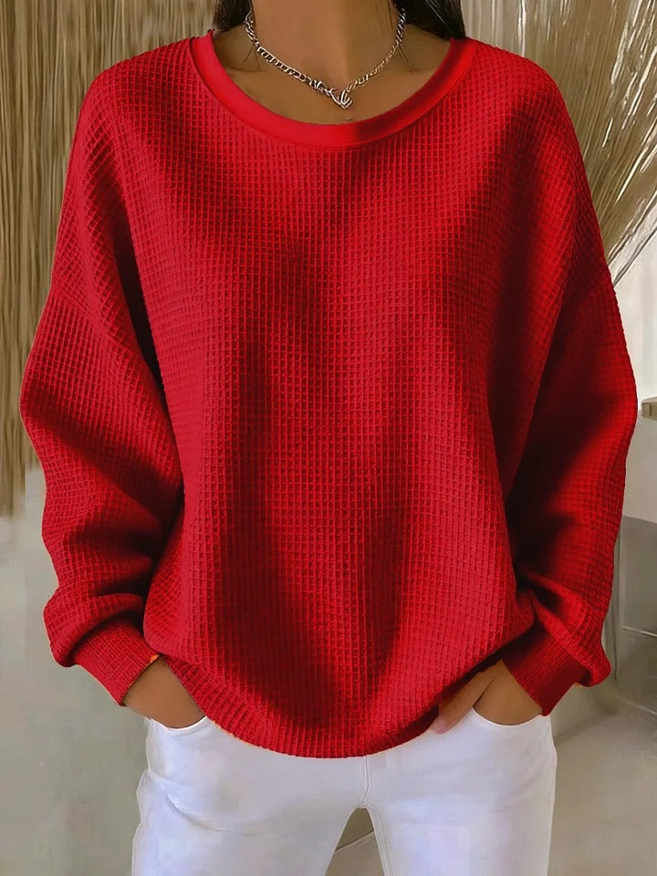 Women's Sweatshirt – Minimalist Relaxed Fit Pullover Top