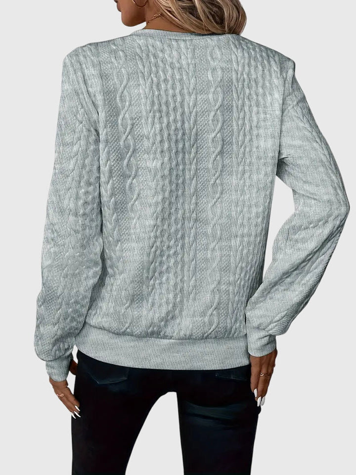 Women's Zip-Up Sweater – Soft Knit Zip Detail Pullover Top