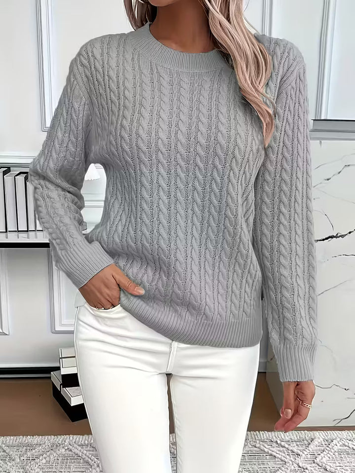 Women's Minimalist Sweater – Soft Knit Layering Pullover Top