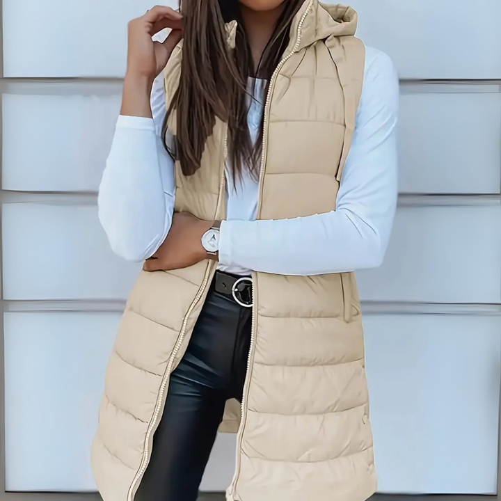 Women's Hooded Vest – Lightweight Sleeveless Padded Jacket