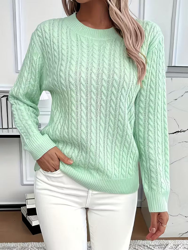 Women's Minimalist Sweater – Soft Knit Layering Pullover Top