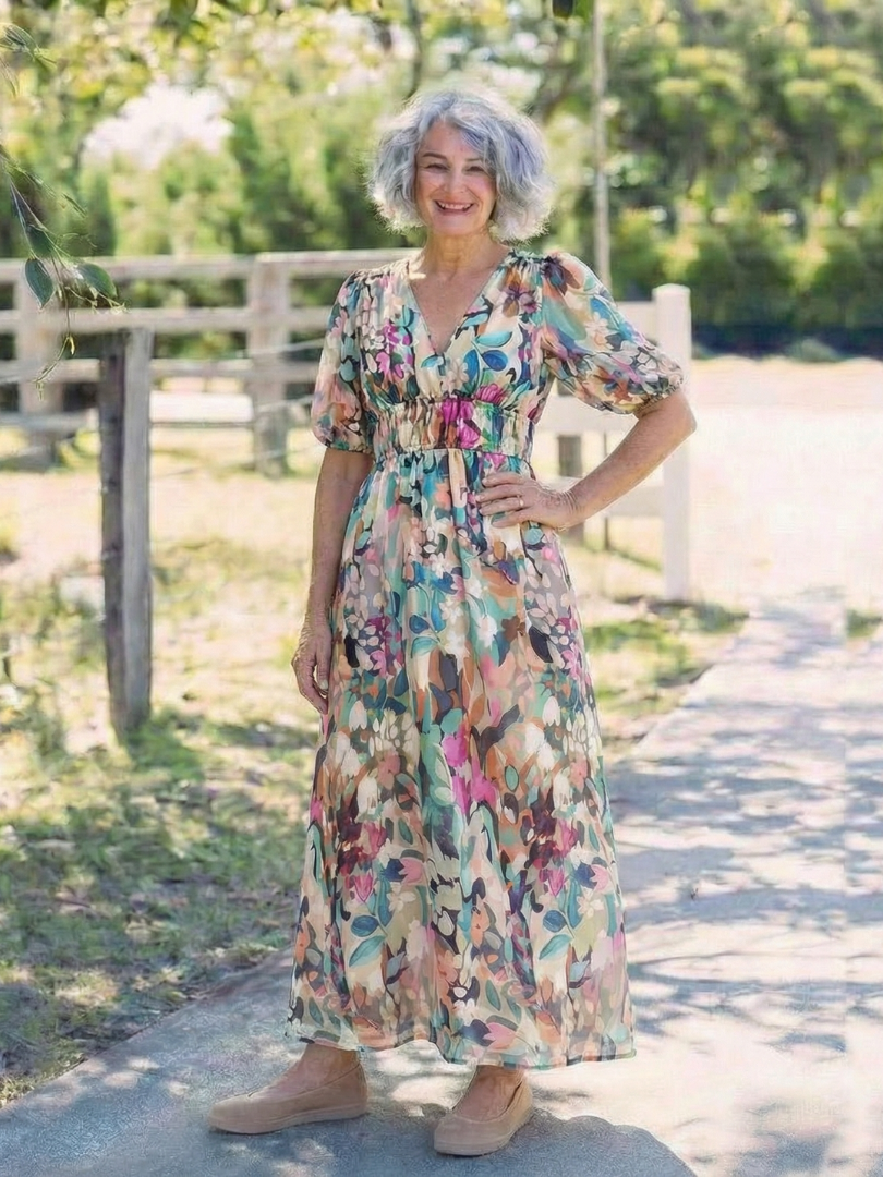 EULALIE | FLORAL MIDI DRESS