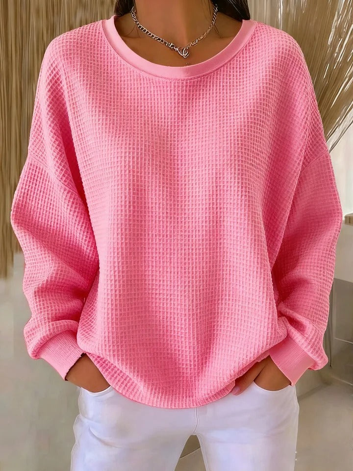 Women's Sweatshirt – Minimalist Relaxed Fit Pullover Top