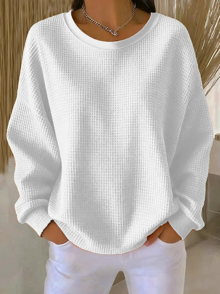 Women's Sweatshirt – Minimalist Relaxed Fit Pullover Top