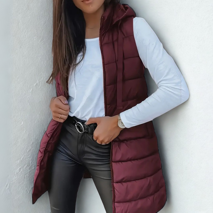 Women's Hooded Vest – Lightweight Sleeveless Padded Jacket