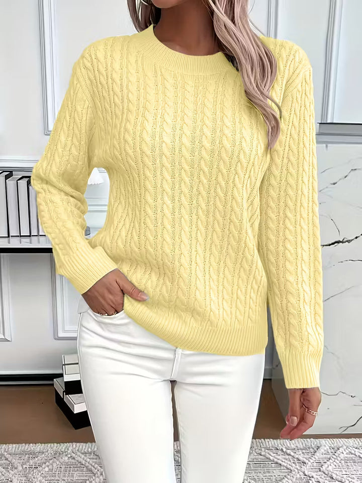 Women's Minimalist Sweater – Soft Knit Layering Pullover Top