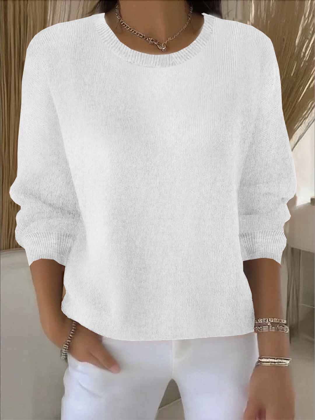 Women's Soft Knit Sweater – Warm Everyday Pullover Top