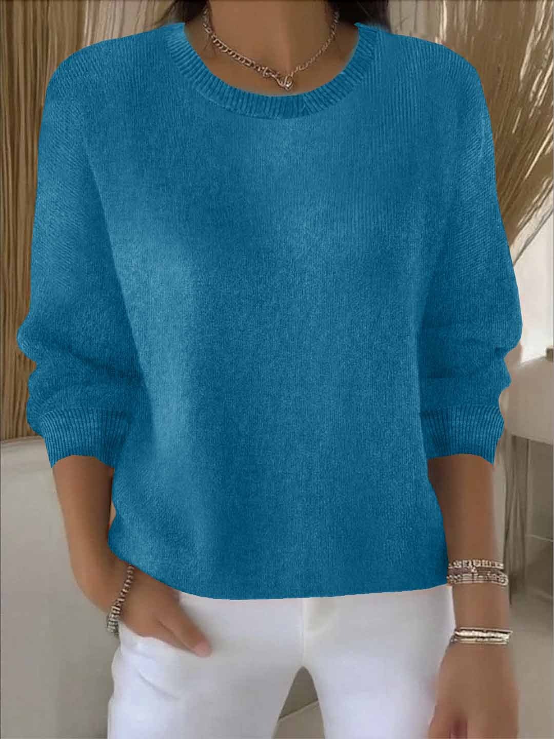 Women's Soft Knit Sweater – Warm Everyday Pullover Top