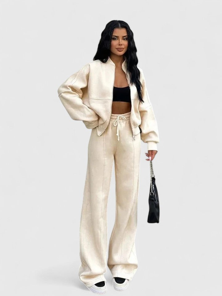Women's Sweater and Pants Set – 2 Piece Knit Lounge Tracksuit