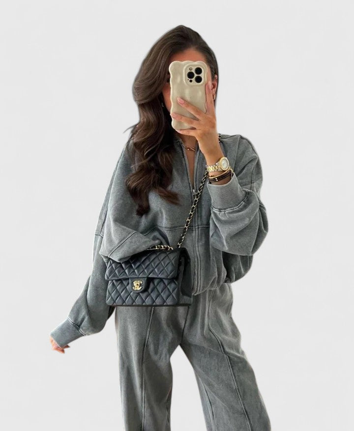 Women's Sweater and Pants Set – 2 Piece Knit Lounge Tracksuit