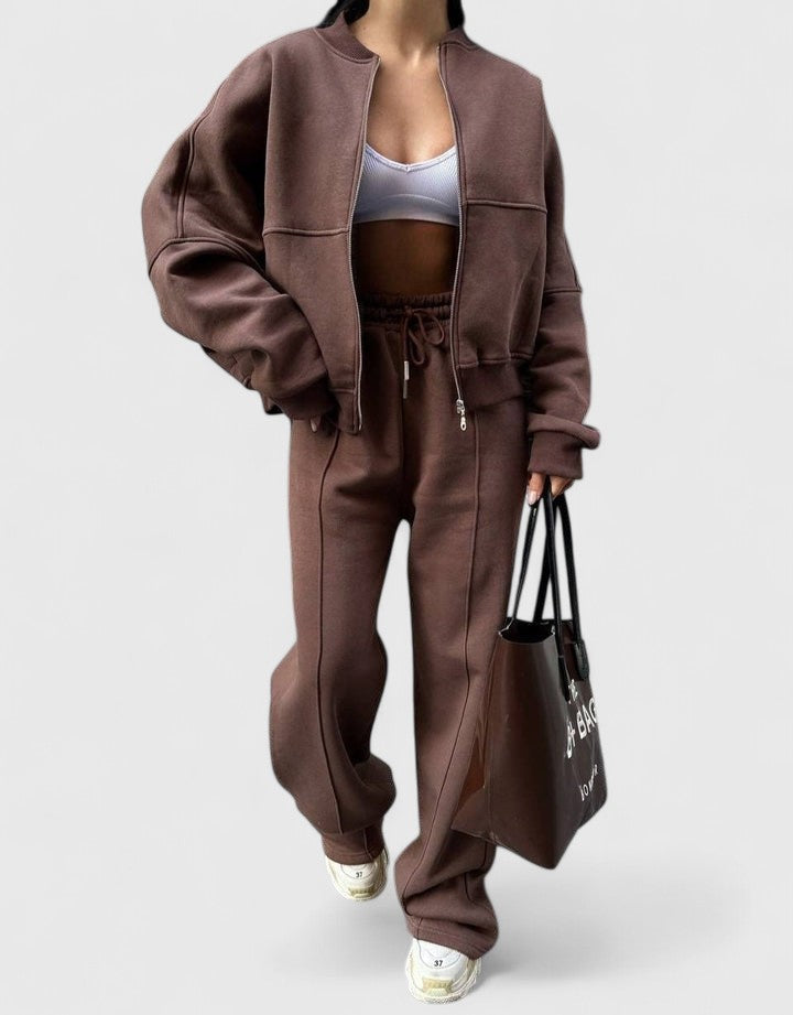 Women's Sweater and Pants Set – 2 Piece Knit Lounge Tracksuit