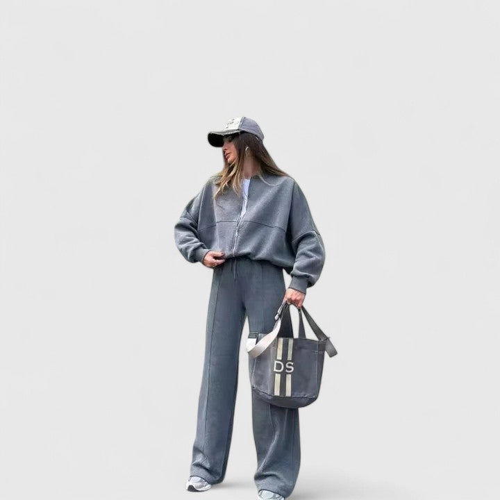 Women's Sweater and Pants Set – 2 Piece Knit Lounge Tracksuit