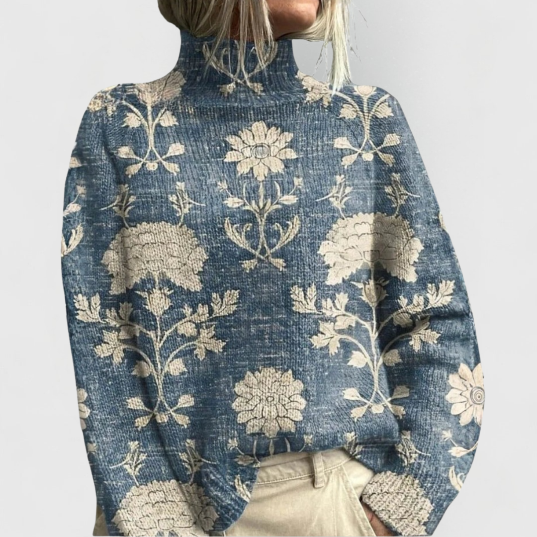Women's Turtleneck Sweater – Ribbed Knit Relaxed Fit Winter Top