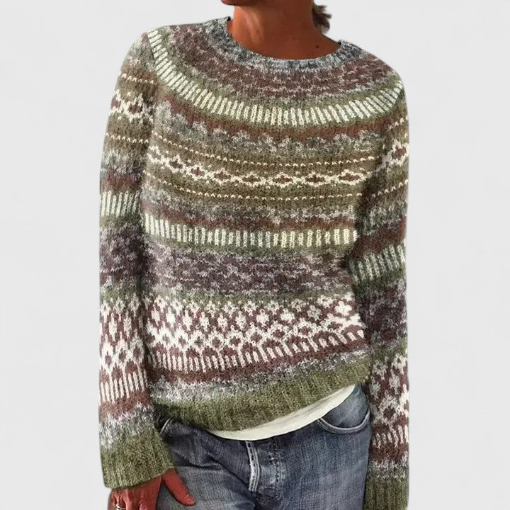 Women's Knit Sweater – Classic Soft Pullover Top for Layering