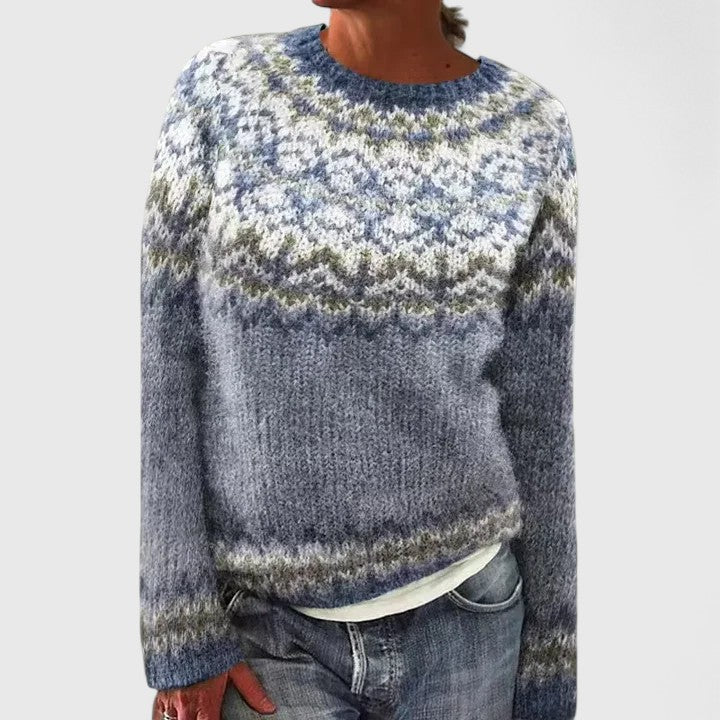 Women's Knit Sweater – Classic Soft Pullover Top for Layering