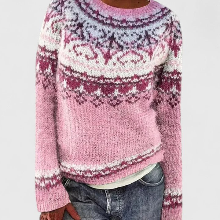 Women's Knit Sweater – Classic Soft Pullover Top for Layering