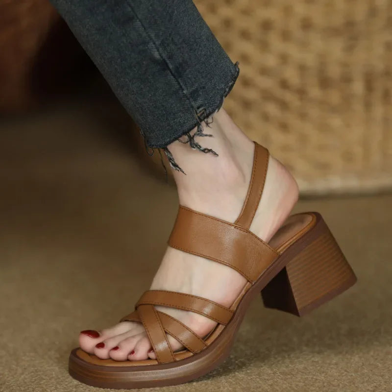 Sivena ™| Thick Heel Sandals