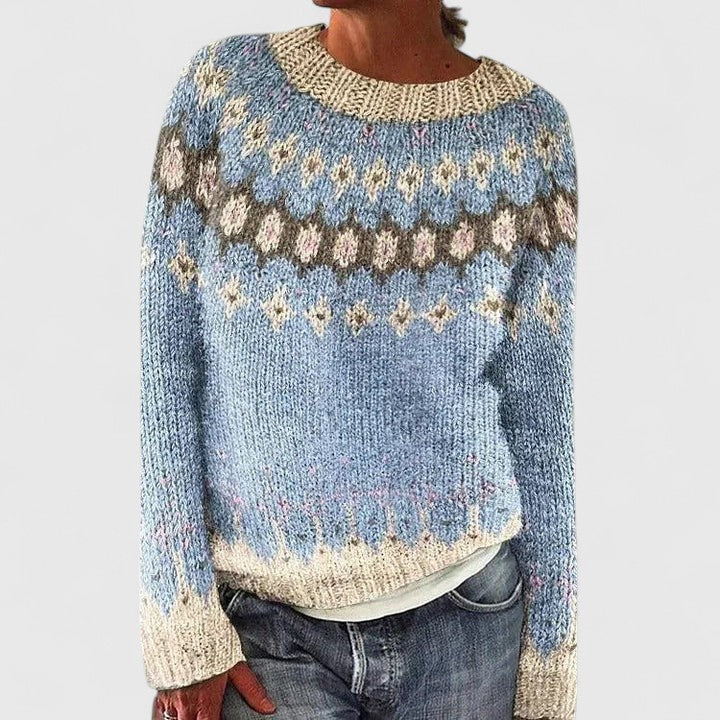 Women's Knit Sweater – Classic Soft Pullover Top for Layering