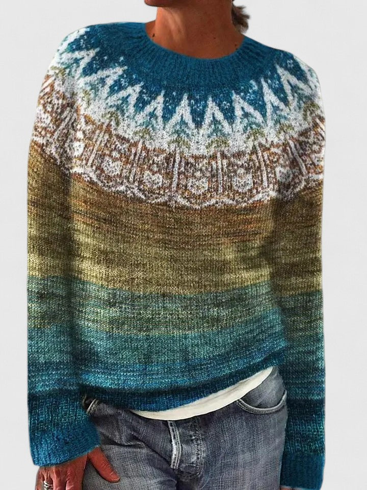 Women's Knit Sweater – Classic Soft Pullover Top for Layering