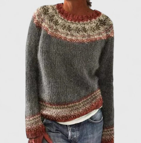 Women's Knit Sweater – Classic Soft Pullover Top for Layering