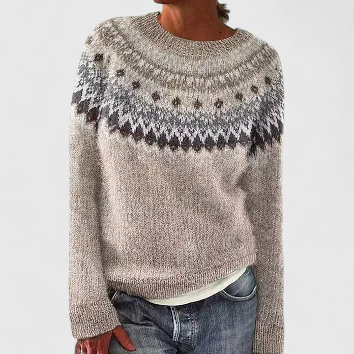 Women's Knit Sweater – Classic Soft Pullover Top for Layering