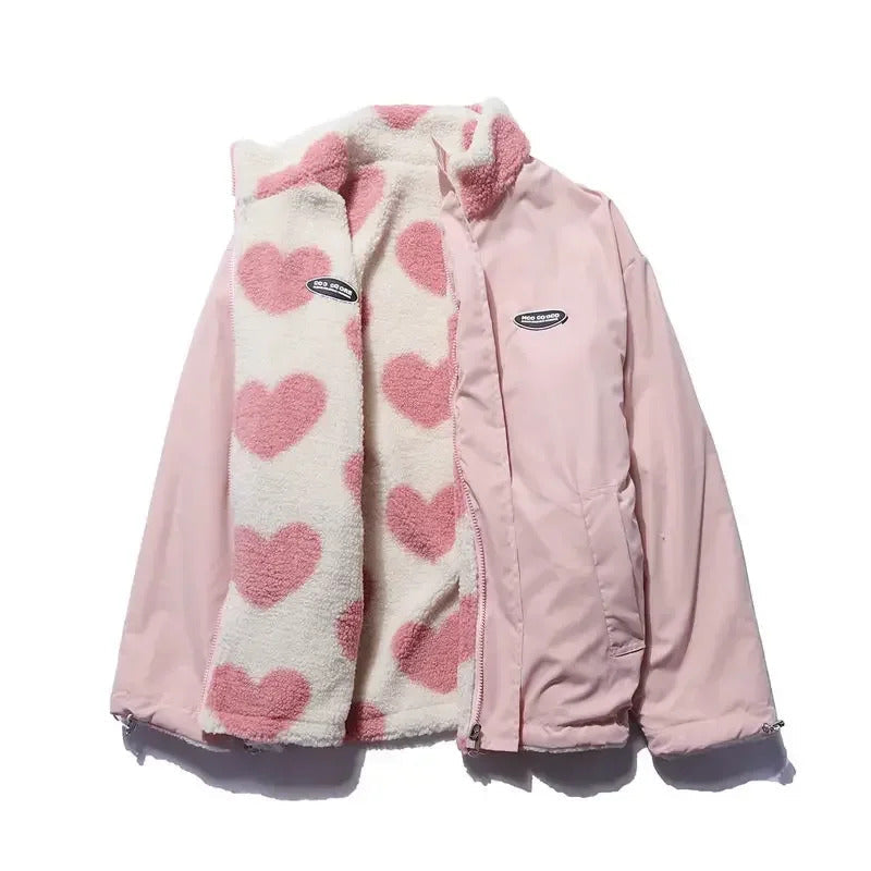 Women's Reversible Jacket – Lightly Insulated Two-Way Winter Coat