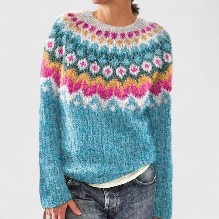 Women's Knit Sweater – Classic Soft Pullover Top for Layering