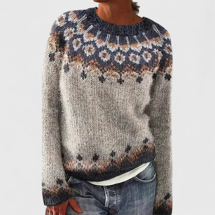 Women's Knit Sweater – Classic Soft Pullover Top for Layering