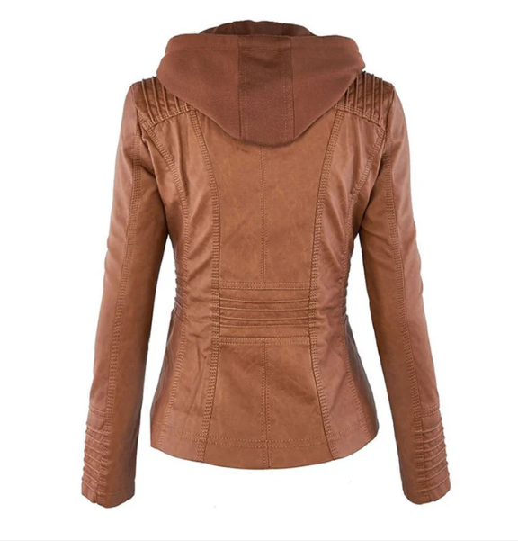 Women's Hooded Jacket – Urban Streetwear Zip Coat with Hood